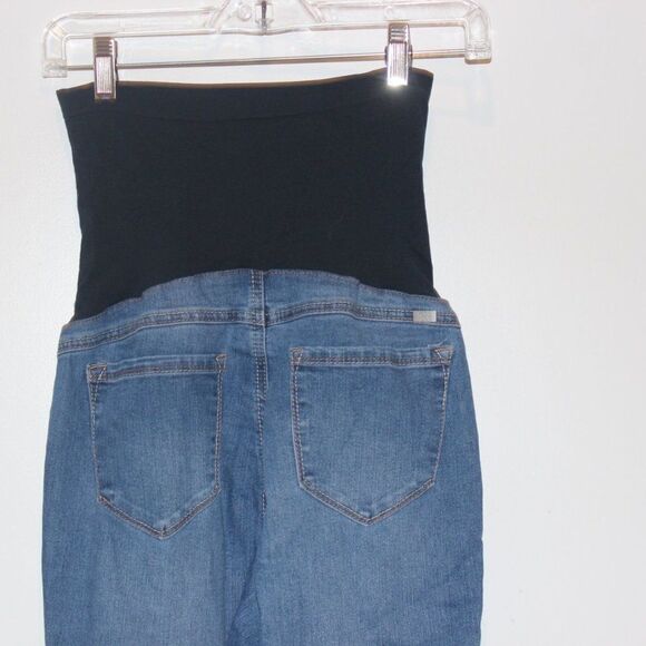 1822 Denim Black & Blue Maternity Boyfriend Denim Jeans Women's Size 6/28 - Picture 7 of 7